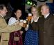 La princesse Charlene de Monaco a levé sa chope avec le prince Albert, parrain de l'événement, lors de l'inauguration de la 7e Oktoberfest de Monaco, le 14 octobre 2012 au Café de Paris.