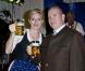 La princesse Charlene de Monaco a levé sa chope avec le prince Albert, parrain de l'événement, lors de l'inauguration de la 7e Oktoberfest de Monaco, le 14 octobre 2012 au Café de Paris.