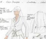 Croquis de la nouvelle tenue 2008 Wimbledon de Maria Sharapova