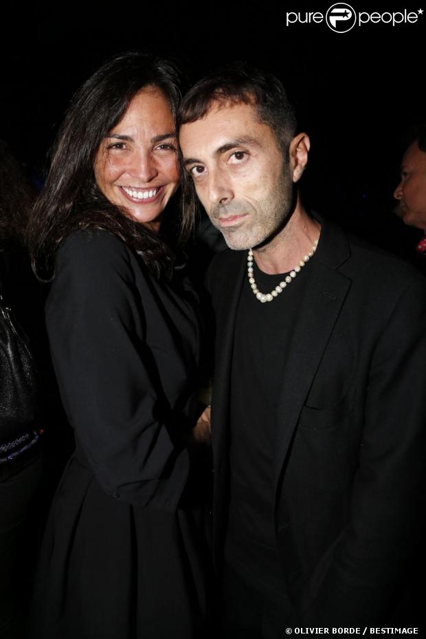 Inés Sastre et Giambattista Valli au Bal Jaune, organisé par la Fondation d'Entreprise Ricard à l'occasion de la FIAC, à Paris, le 19 octobre 2012.