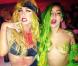 Lady Gaga en sirène et sa maquilleuse Tara Savelo en Gaga, à Porto Rico, le 31 octobre 2012.