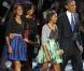 Sasha et Malia Obama, stylées et bien grandes lors de la seconde victoire de leur père Barack Obama le 6 novembre 2012