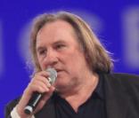  Gérard Depardieu lors du meeting de Nicolas Sarkozy à Villepinte le 11 mars 2012. 