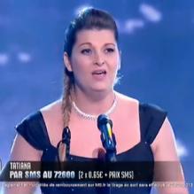 Tatiana lors de la finale de La France a un Incroyable Talent, saison 7, le mercredi 26 décembre 2012 sur M6
