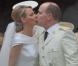  Le prince Albert II de Monaco et la princesse Charlene lors de leur mariage le 2 juillet 2011. 