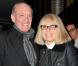 Mireille Darc et son mari, Pascal Desprez à l'inauguration du restaurant La Petite Maison de Nicole à l'Hôtel Fouquet's Barrière à Paris, le 21 janvier 2013.