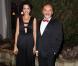 Farida Khelfa et Christian Louboutin arrivent au pavillon d'Armenonville pour assister au 11e Dîner de la Mode contre le Sida. Paris le 24 Janvier 2013.