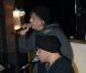 Pascal Obispo et Jean-Louis Aubert à l'after-show des Enfoirés qui s'est déroulée dans une chaude ambiance Chez Castel, à Paris, le 28 janvier 2012.