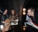 Jean-Louis Aubert, Zaz et Garou à l'after-show des Enfoirés qui s'est déroulée dans une chaude ambiance Chez Castel, à Paris, le 28 janvier 2012.