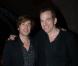 Thomas Dutronc et Garou à l'after-show des Enfoirés qui s'est déroulée dans une chaude ambiance Chez Castel, à Paris, le 28 janvier 2012.