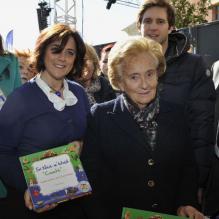 Marine Lorphelin et Bernadette Chirac lors de la grande fête des Pièces Jaunes, le samedi 9 février 2013 à Nice.
