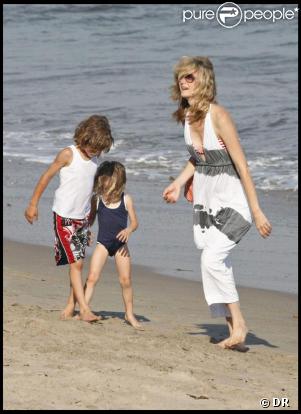Laura Dern et les enfants à Malibu