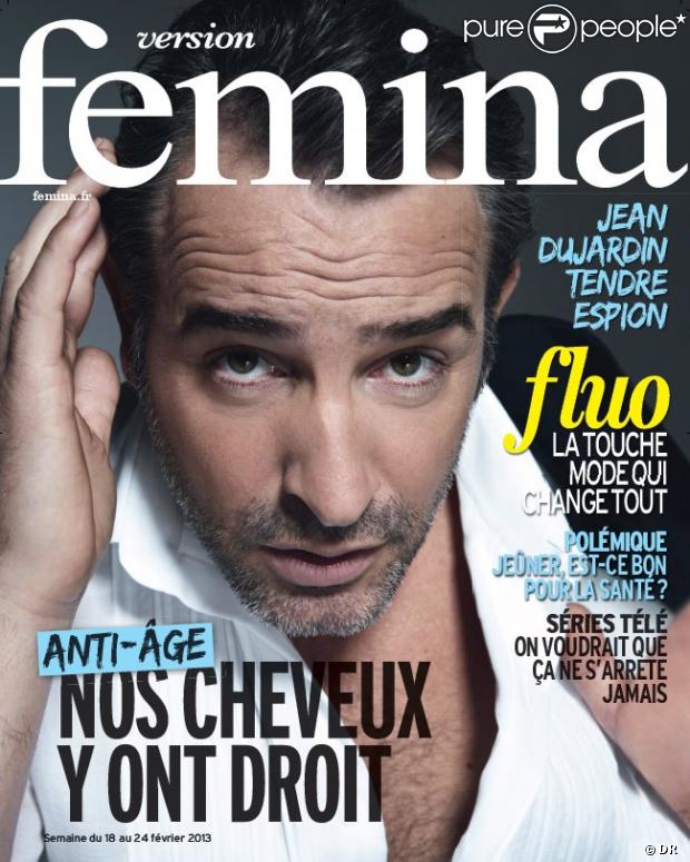 Jean Dujardin en couverture du Version Femina en kiosque le 18 février 2013.