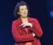 Anne Roumanoff sur la scène de Bobino pour la grande soirée humoristique "Europe 1 fait Bobino", le 18 février 2013