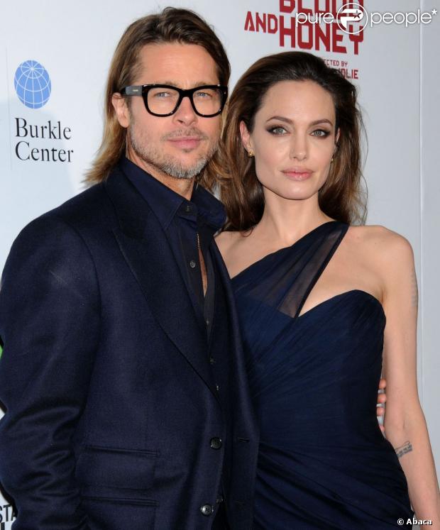 Brad Pitt et Angelina Jolie lors de l'avant-première du film Aupays du sang et du miel à Los Angeles le 8 décembre 2011