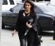 Kim Kardashian tout de cuir vêtue en février 2013 à Beverly Hills