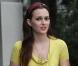 Leighton Meester sur le tournage de Gossip Girl, à New York le 10 août 2012.