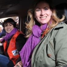 départ du rallye Aicha des gazelles du Maroc 2013, le samedi 16 mars au Trocadéro à Paris.
