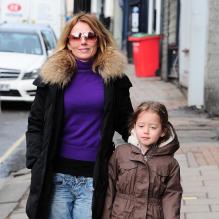 Geri Halliwell emmène sa fille Bluebell à Londres, le 18 mars 2013