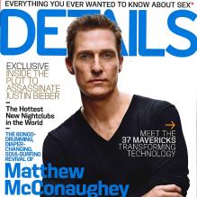Matthew McConaughey fait la couverture du magazine <em>Details</em>