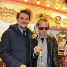 Matthias Van Khache et Macaulay Culkin à l'inauguration de la 50e édition de la Foire du Trône à Paris, le 29 mars 2013.