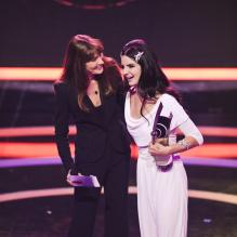 Carla Bruni et Lana Del Rey lors des Echo Music Awards à Berlin, le 21 mars 2013.