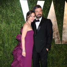 Ben Affleck et son épouse Jennifer Garner à la cérémonie des Oscars le 24 février 2013