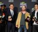 Samuel L. Jackson, Tom Hiddleston, Joss Whedon et Chris Evans aux MTV Movie Awards à Los Angeles, le 14 avril 2013.