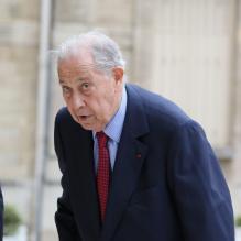 Charles Pasqua à Neuilly-sur-Seine le 16 avril 2013 pour le 30e anniversaire de la disparition d'Achille Peretti maire de la ville de 1947 à 1983.