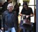 Flavio Briatore et sa femme Elisabetta Gregoraci après une petite course à Milan le 18 avril 2013