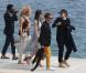 Steven Spielberg et sa femille à l'hôtel Cap-Eden-Roc à Antibes, le 14 mai 2013.