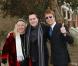 Dwina Gibb, RJ Gibb et Robin Gibb à Londres, le 6 mars 2011.