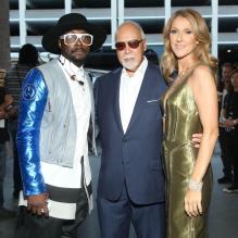 Will.i.am, René Angélil, Céline Dion dans les coulisses des Billboard Music Awards à Las Vegas,le 19 mai 2013.
