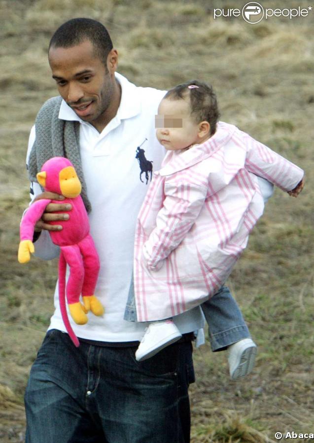 Thierry Henry et sa fille Tea