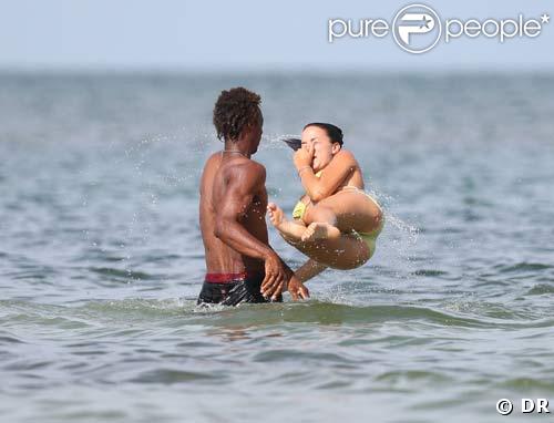 Gaël Monfils et Margot à Miami, juillet 2008