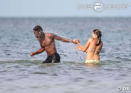 Gaël Monfils et Margot à Miami, juillet 2008