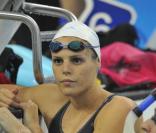 Laure Manaudou à Pékin, à l'entraînement