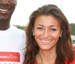 Ladji Doucouré et Rachel Legrain-Trapani lors de The Human Race Paris