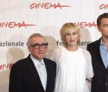 Vera Farmiga en compagnie de Matt Damon et Martin Scorsese pour l'avant-premiere des Infiltres a Rome en 2006 