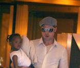 Brad Pitt avec sa fille adoptive Zahara