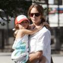 REPORTAGE PHOTOS : Quand le top Christy Turlington emmène son adorable fille à l'école...