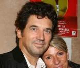 Bruno Madinier et Camille venus applaudir Didier Gustin à la Gaité Montparnasse, le 7/10/08