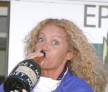 Raphaëlle Ricci remporte la 14e édition de la 'course des célébrités', en octobre 2007, à Cabourg