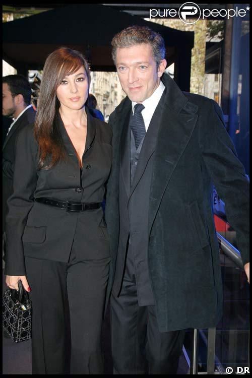 Monica Bellucci et Vincent Cassel à l'avant-première de Mesrine, le 12/10/08