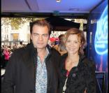 Clovis Cornillac et sa femme Caroline à l'avant-première de Mesrine, le 12/10/08