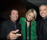 Virginie Efira, ici avec Bernard Montiel et Bruno Bensoussan 
