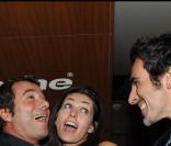 Adeline Blondieau et son compagnon Laurent, ainsi que Bernard Montiel