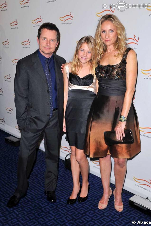 Michael J. Fox au côté de sa fille Aquinnah et de sa compagne