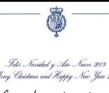 Letizia  et Felipe d'Espagne vous souhaitent de joyeuses fêtes
