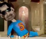 Nicolas Sarkozy, version 3D, pris en flag' devant son miroir par l'agence Mixus